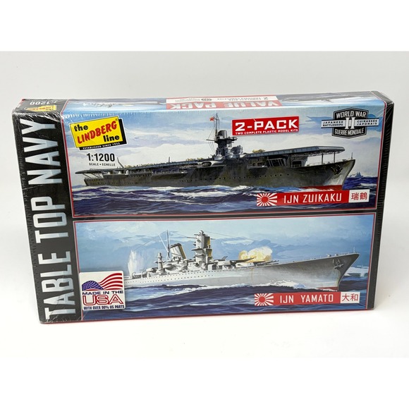 Lindberg Other - Lindberg Table Top Navy IJN Zuikaku & IJN Yamato WWII Model Kit Japanese Ships